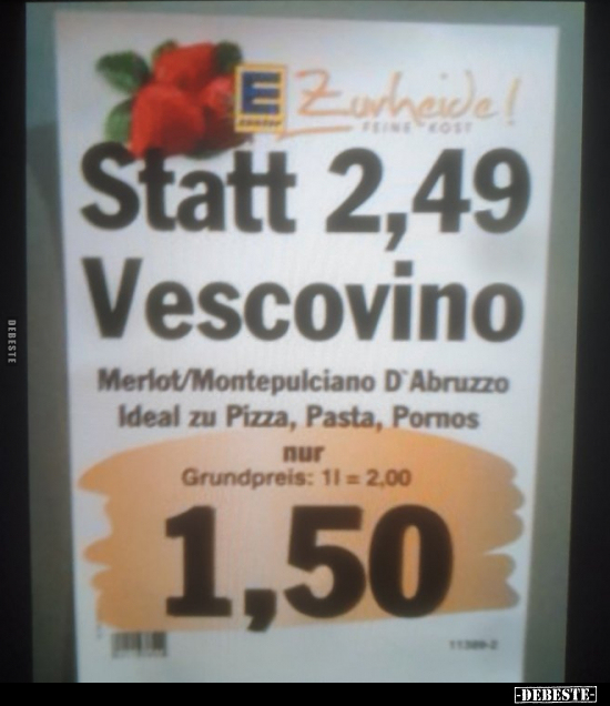 Statt 2,49 Vescovino.. - Lustige Bilder | DEBESTE.de