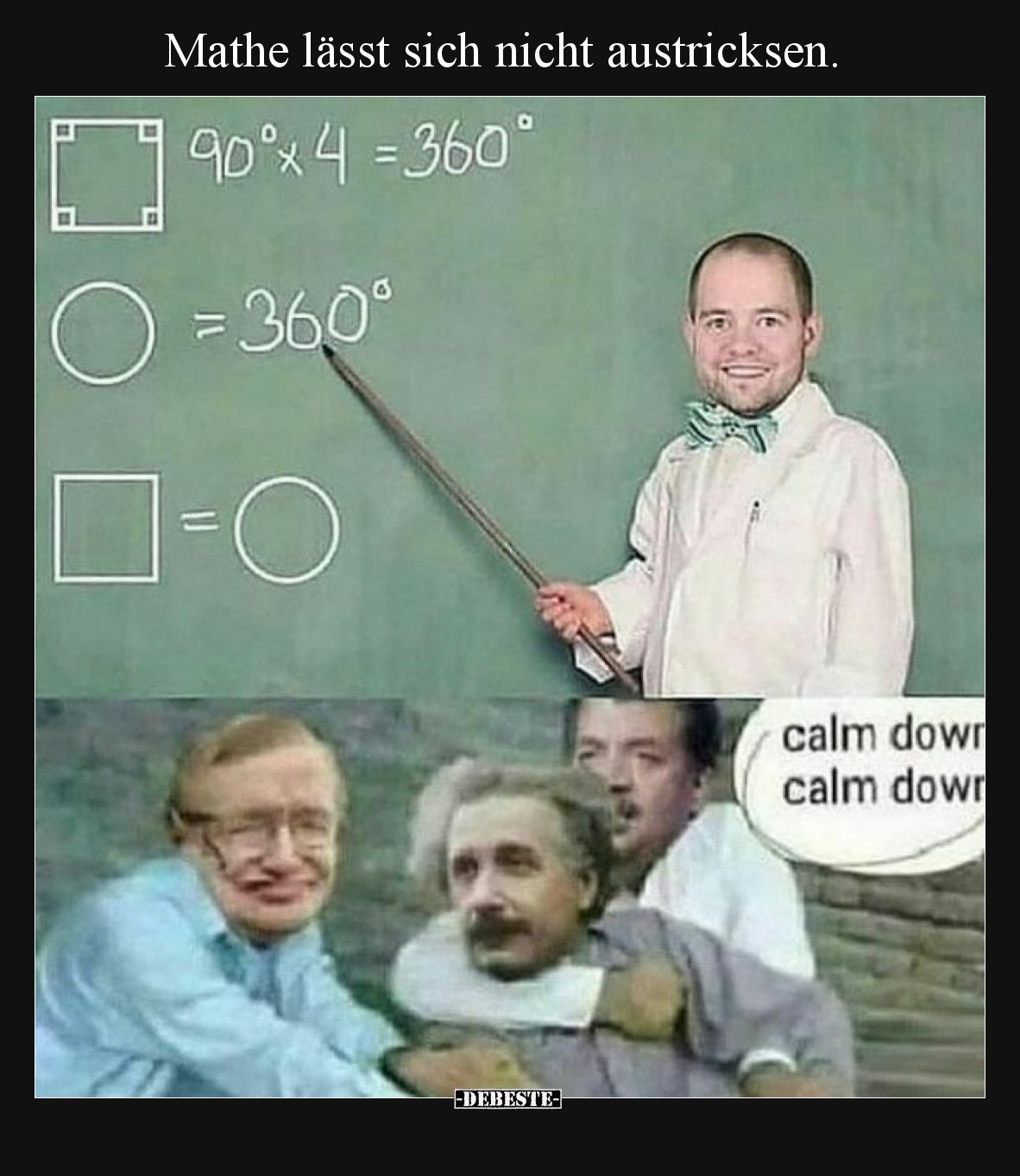 Mathe lässt sich nicht austricksen.
