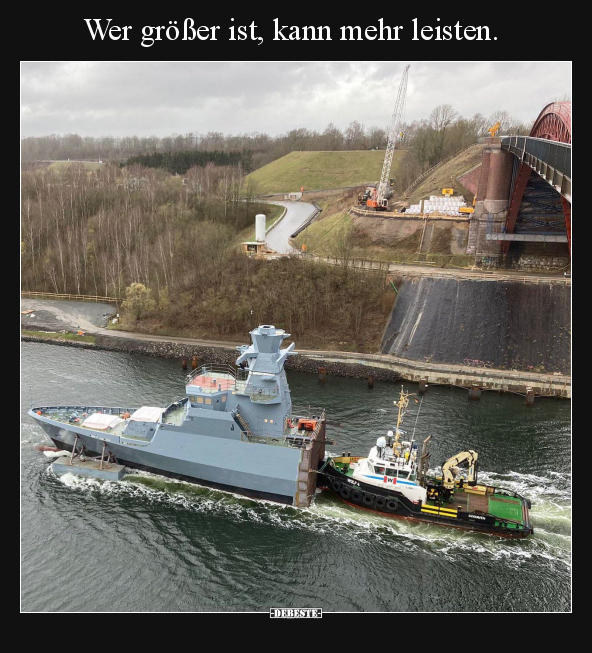 Wer größer ist, kann mehr leisten.