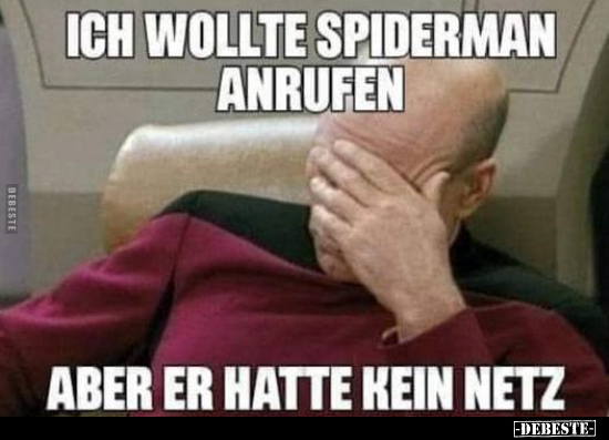 Ich wollte Spiderman anrufen, aber er hatte kein Netz... - Lustige Bilder | DEBESTE.de