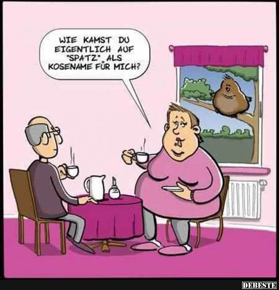 Wie kamst du eigentlich auf 'Spatz' als Kosename für Milch?