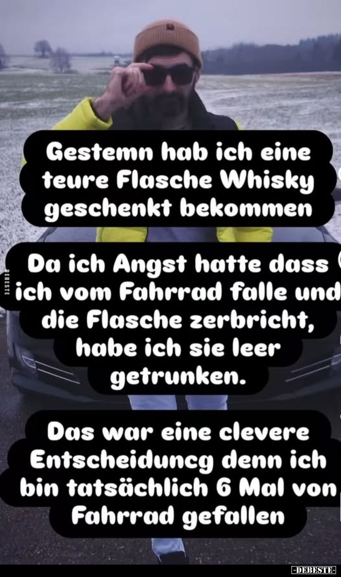 Gestemn hab ich eine teure Flasche Whisky geschenkt bekommen.. - Lustige Bilder | DEBESTE.de
