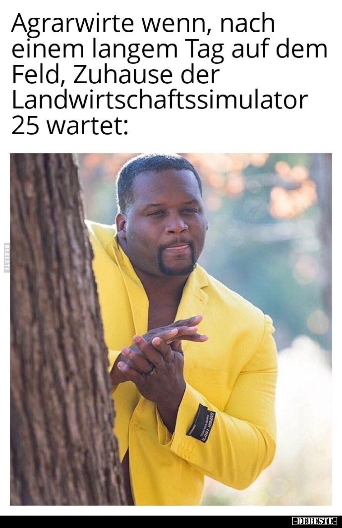 Agrarwirte wenn, nach einem langem Tag auf dem Feld, Zuhause der
Landwirtschaftssimulator 25 wartet: