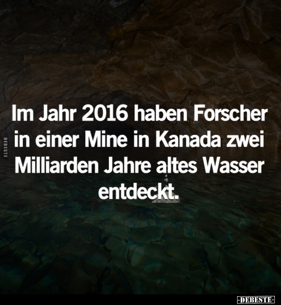 Im Jahr 2016 haben Forscher in einer Mine in Kanada.. - Lustige Bilder | DEBESTE.de