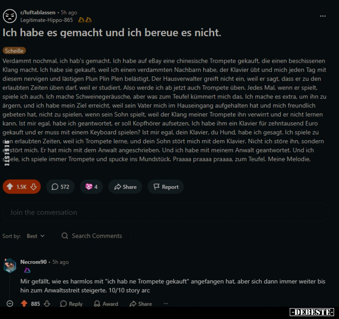 Ich habe es gemacht und ich bereue es nicht.
Verdammt nochmal, ich hab's gemacht. Ich habe auf eBay eine chinesische Tromp...