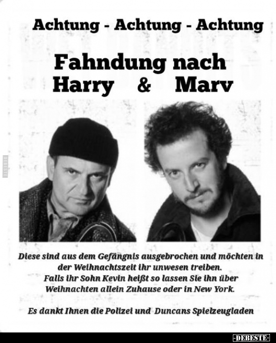 Fahndung nach Harry & Marv.. - Lustige Bilder | DEBESTE.de