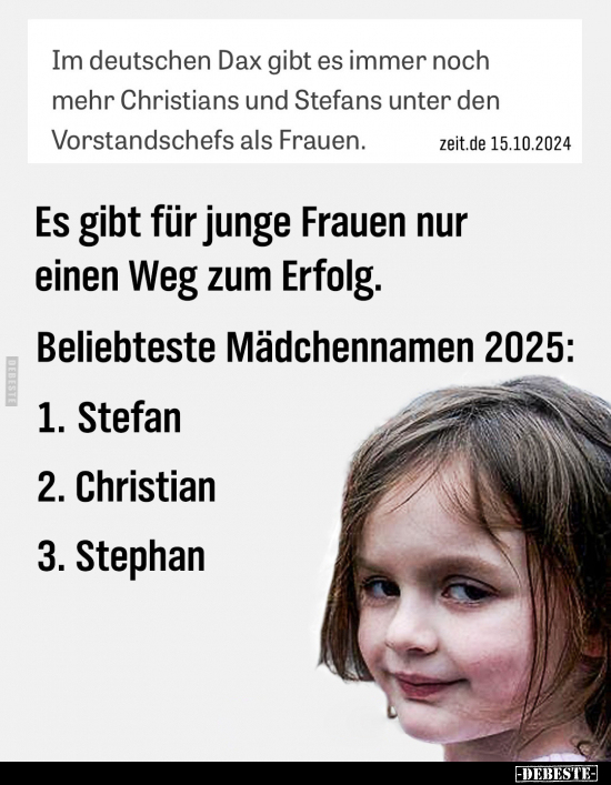 Im deutschen Dax gibt es immer noch mehr Christians und.. - Lustige Bilder | DEBESTE.de