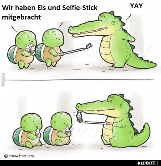 Wir haben Eis und Selfie-Stick mitgebracht.. - Lustige Bilder | DEBESTE.de