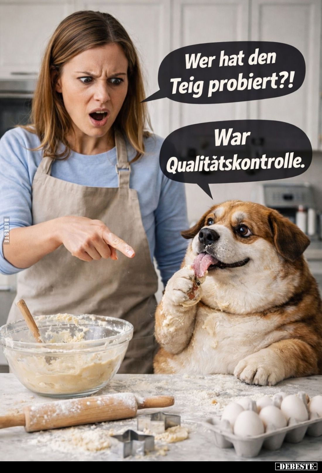 Wer hat den Teig probiert?! War Qualitätskontrolle... - Lustige Bilder | DEBESTE.de
