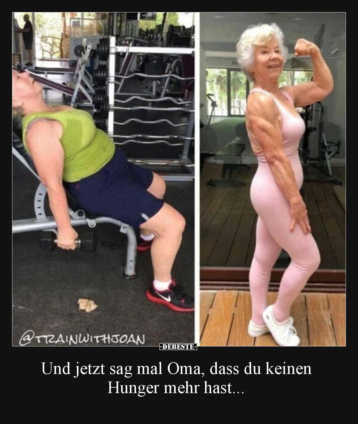 Und jetzt sag mal Oma, dass du keinen Hunger mehr hast...