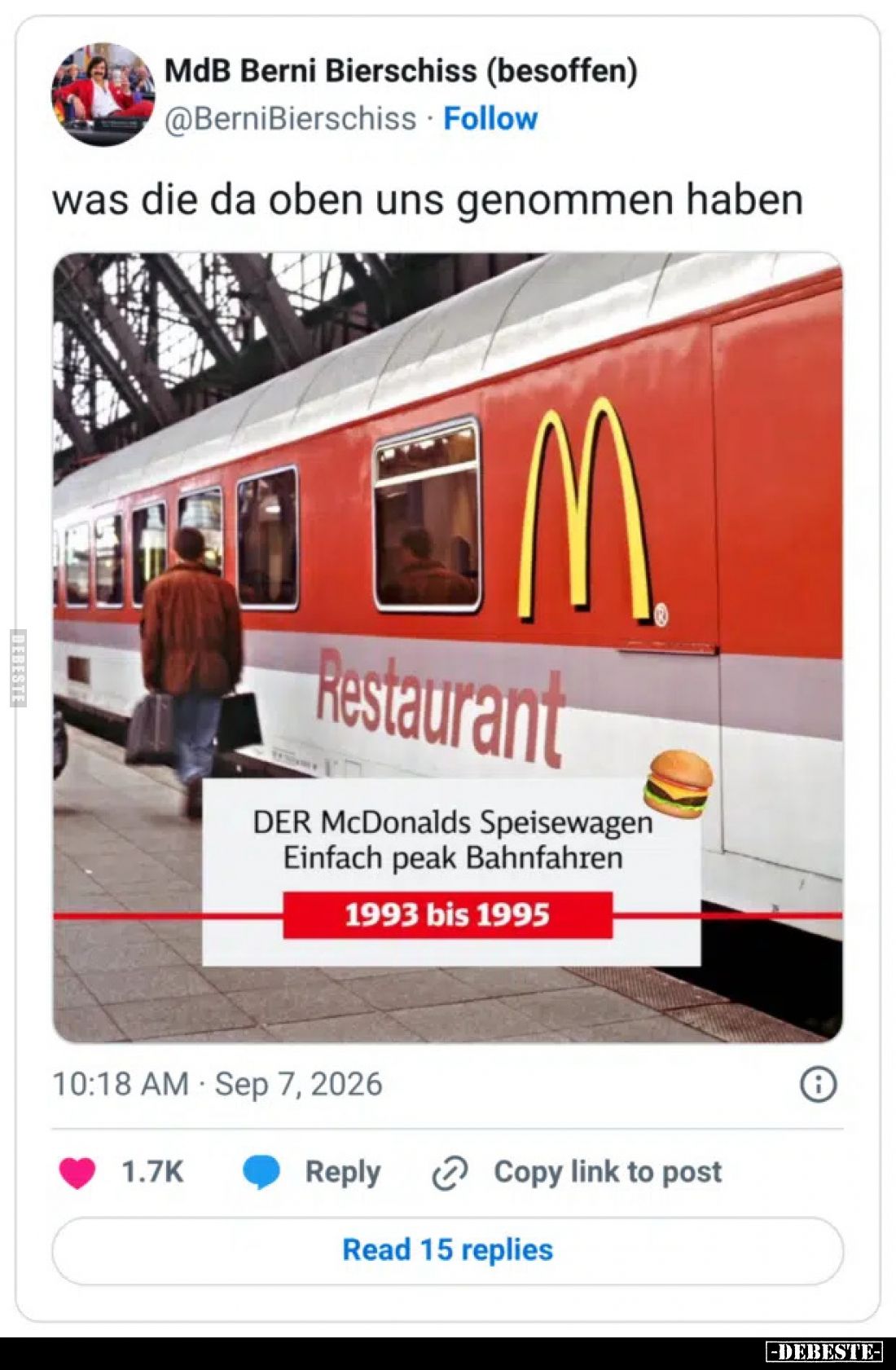 Was die da oben uns genommen haben
