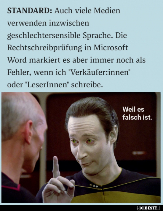 STANDARD: Auch viele Medien verwenden inzwischen.. - Lustige Bilder | DEBESTE.de