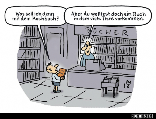 Was soll ich denn mit dem Kochbuch?.. - Lustige Bilder | DEBESTE.de