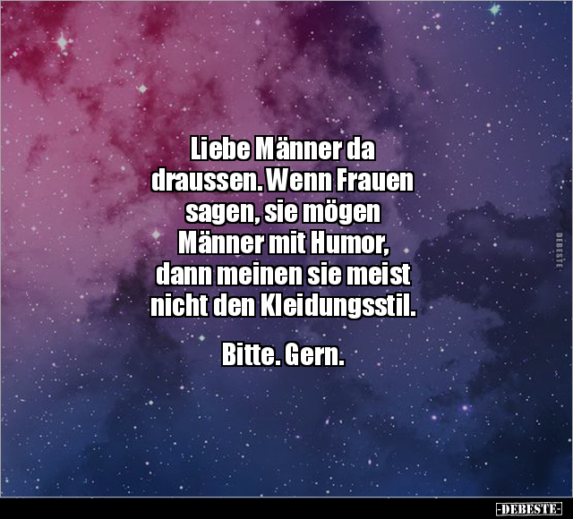 Liebe Männer da draussen.. - Lustige Bilder | DEBESTE.de