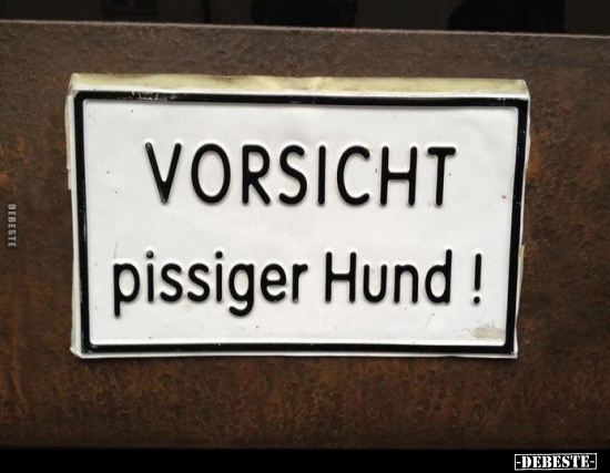 Vorsicht  pissiger Hund!