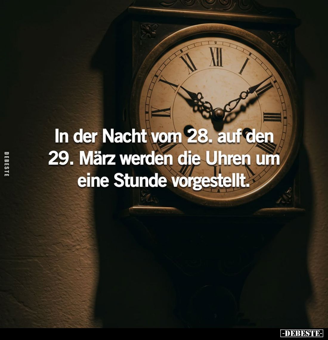 In der Nacht vom 28. auf den 29. März werden die Uhren um eine Stunde vorgestellt.