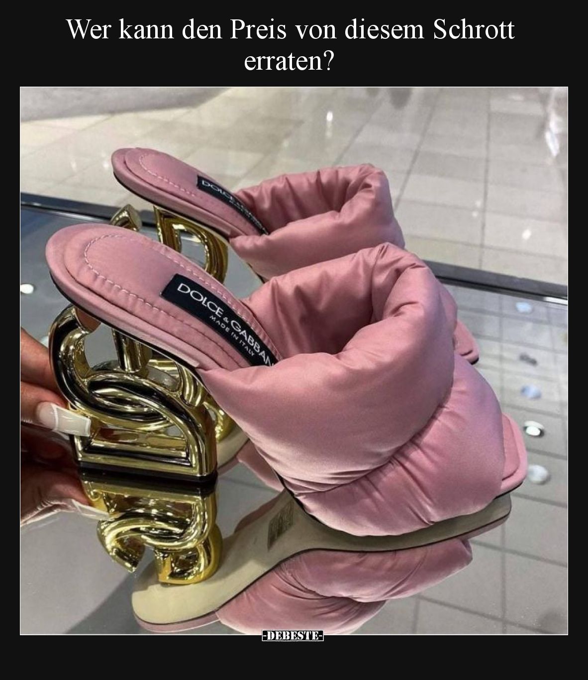 Wer kann den Preis von diesem Schrott erraten?