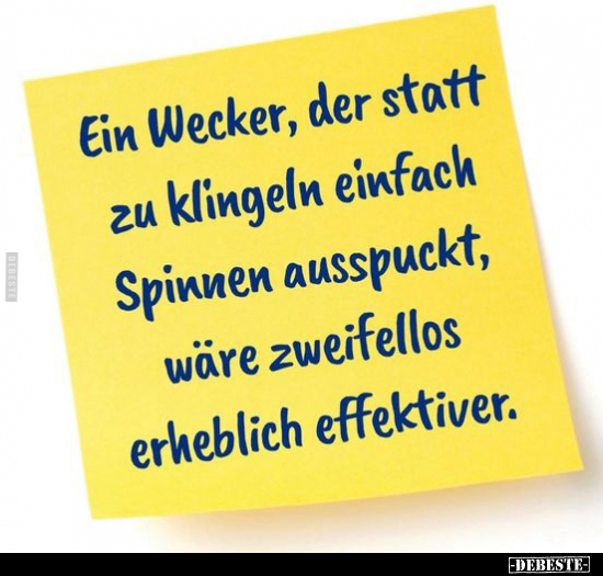 Ein Wecker, der statt zu klingeln einfach Spinnen.. - Lustige Bilder | DEBESTE.de