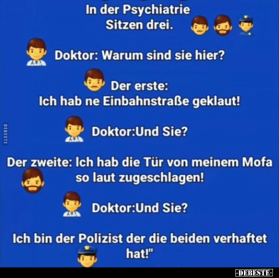 In der Psychiatrie Sitzen drei.. - Lustige Bilder | DEBESTE.de