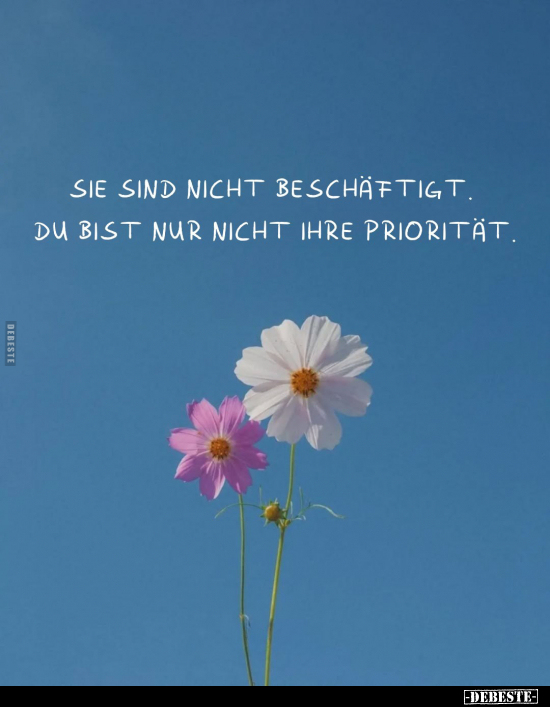 Sie sind nicht beschäftigt. Du bist nur nicht ihre Priorität.