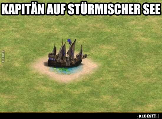 Kapitän auf stürmischer See.