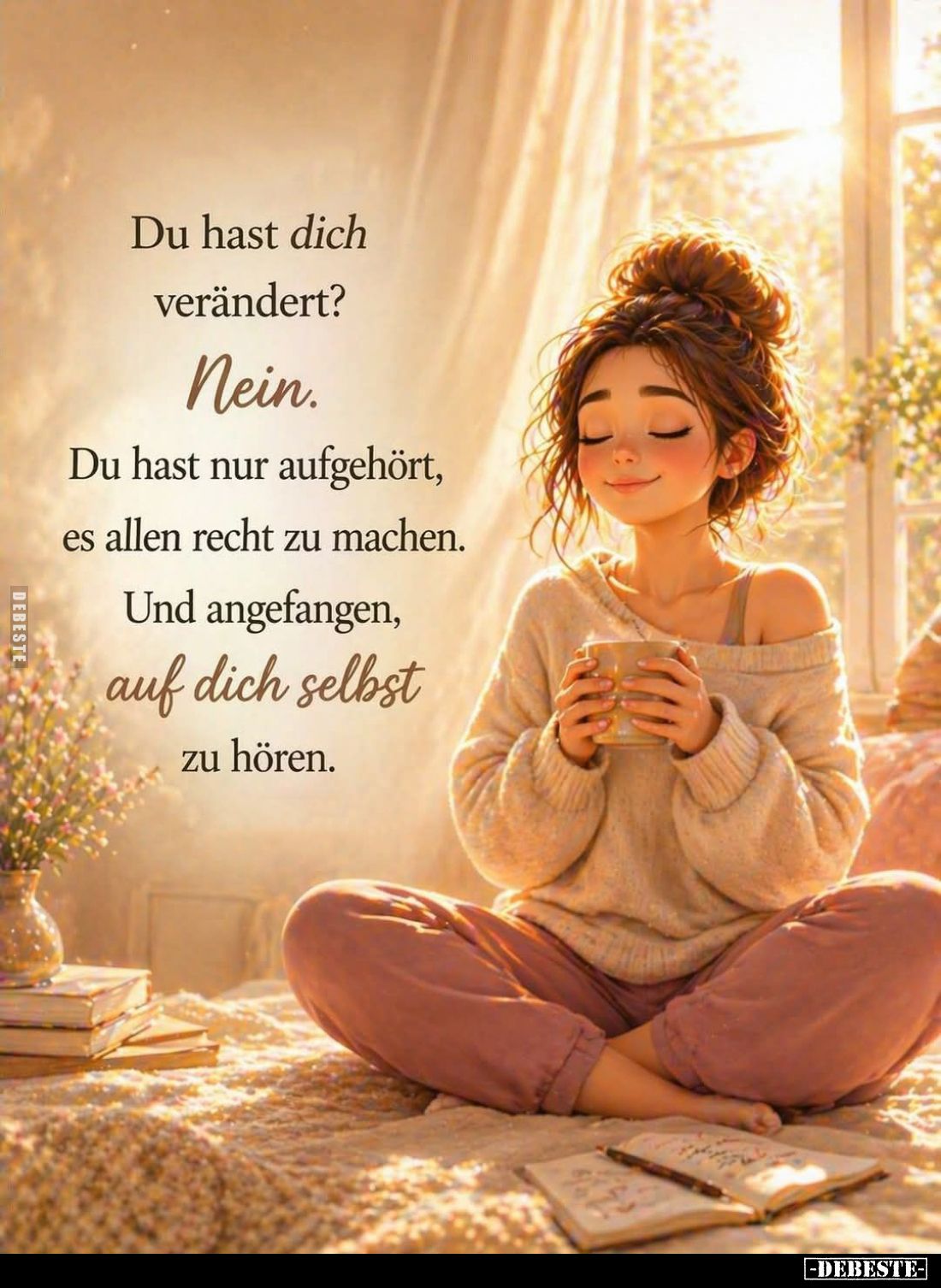 Du hast dich verändert?
Nein.
Du hast nur aufgehört, es allen recht zu machen.
Und angefangen, auf dich selbst zu hören.