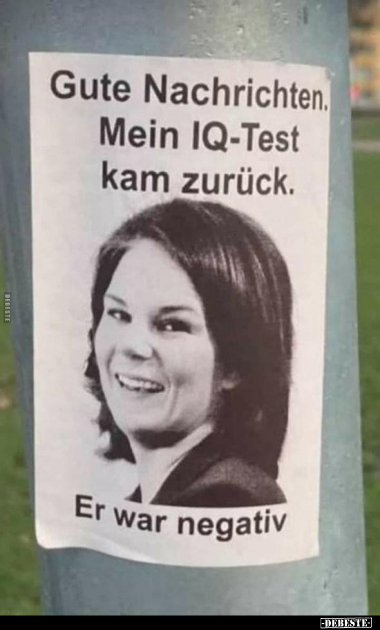 Gute Nachrichten. Mein IQ-Test kam zurück.. - Lustige Bilder | DEBESTE.de