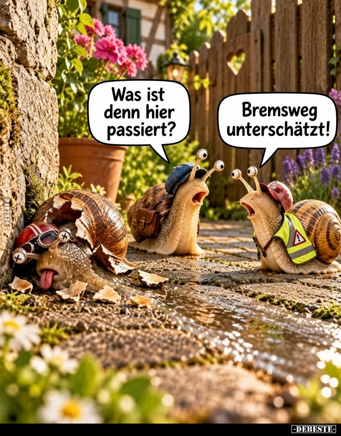 Was ist denn hier passiert?
-
Bremsweg unterschätzt!
