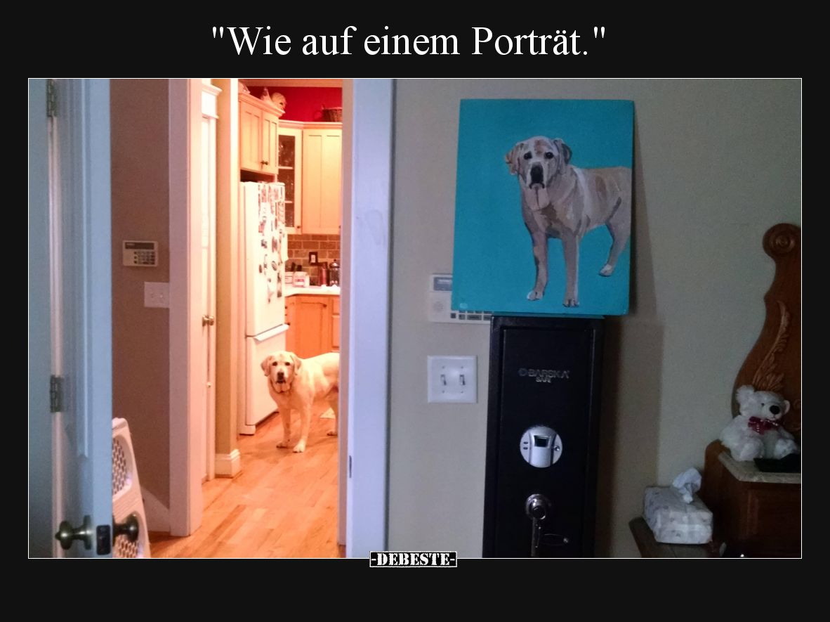 Wie auf einem Porträt