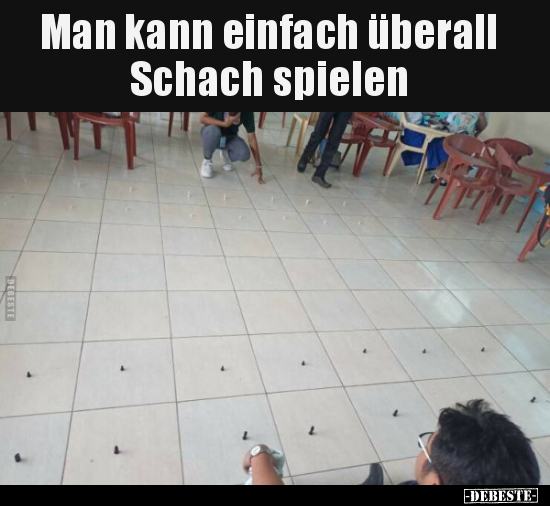 Man kann einfach überall Schach spielen.. - Lustige Bilder | DEBESTE.de