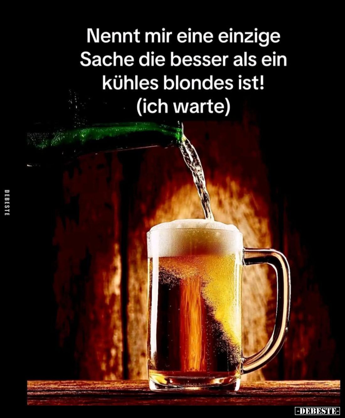 Nennt mir eine einzige Sache die besser als ein kühles Blondes ist!