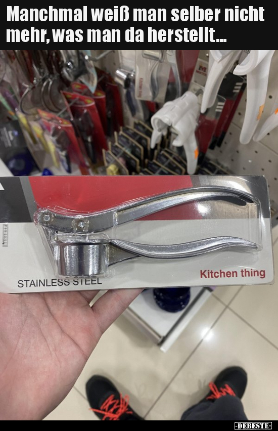 Manchmal weiß man selber nicht mehr, was man da..