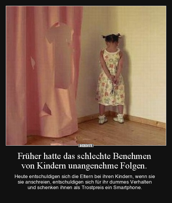 Früher hatte das schlechte Benehmen von Kindern.. - Lustige Bilder | DEBESTE.de