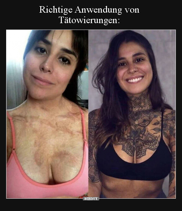 Richtige Anwendung von Tätowierungen: