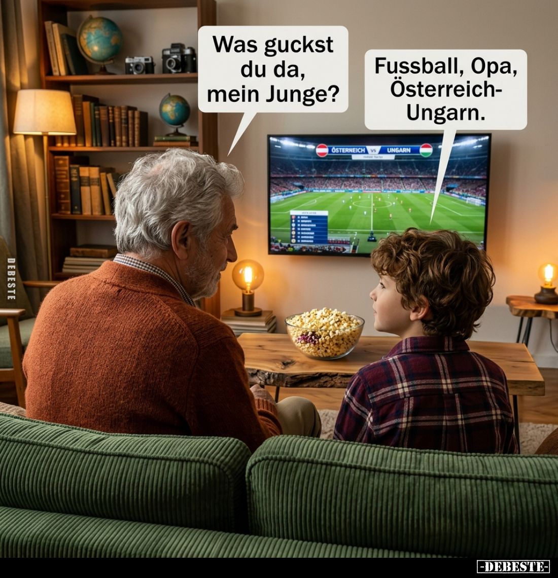 Was guckst du da, mein Junge? -
Fußball, Opa, Österreich-Ungarn.