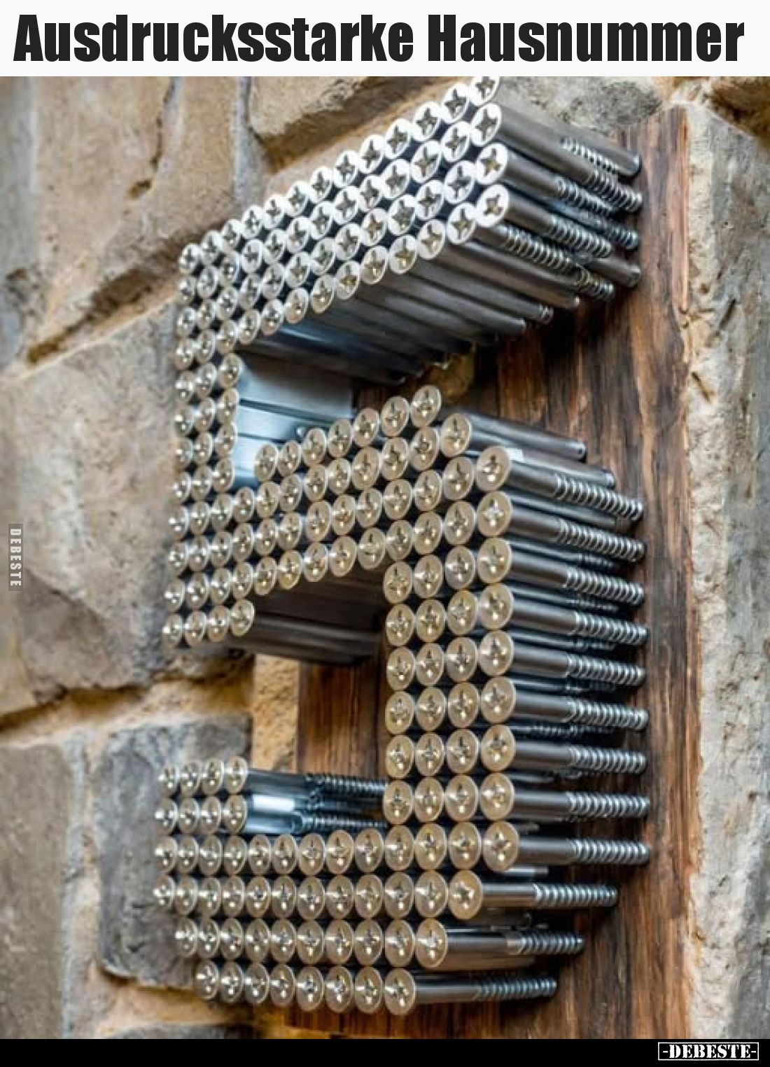 Ausdrucksstarke Hausnummer