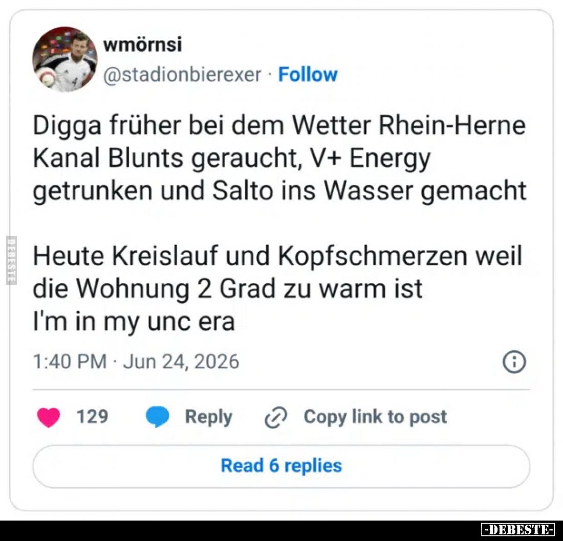 Digga früher bei dem Wetter Rhein-Herne Kanal Blunts.. - Lustige Bilder | DEBESTE.de