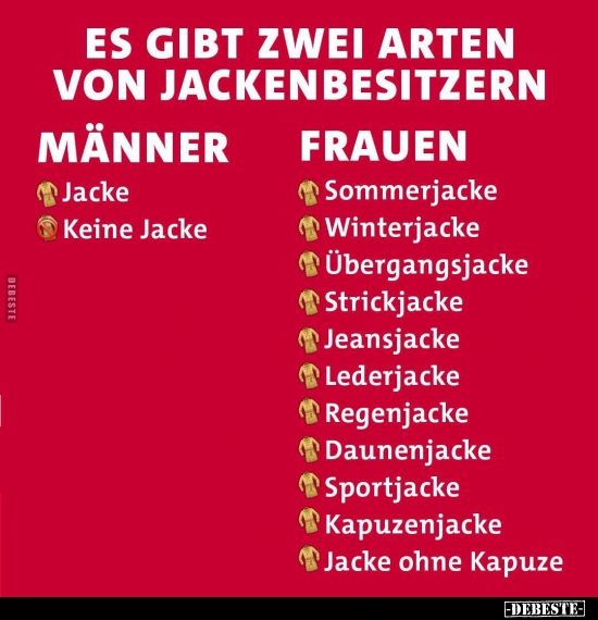 Es gibt zwei Arten von Jackenbesitzern..