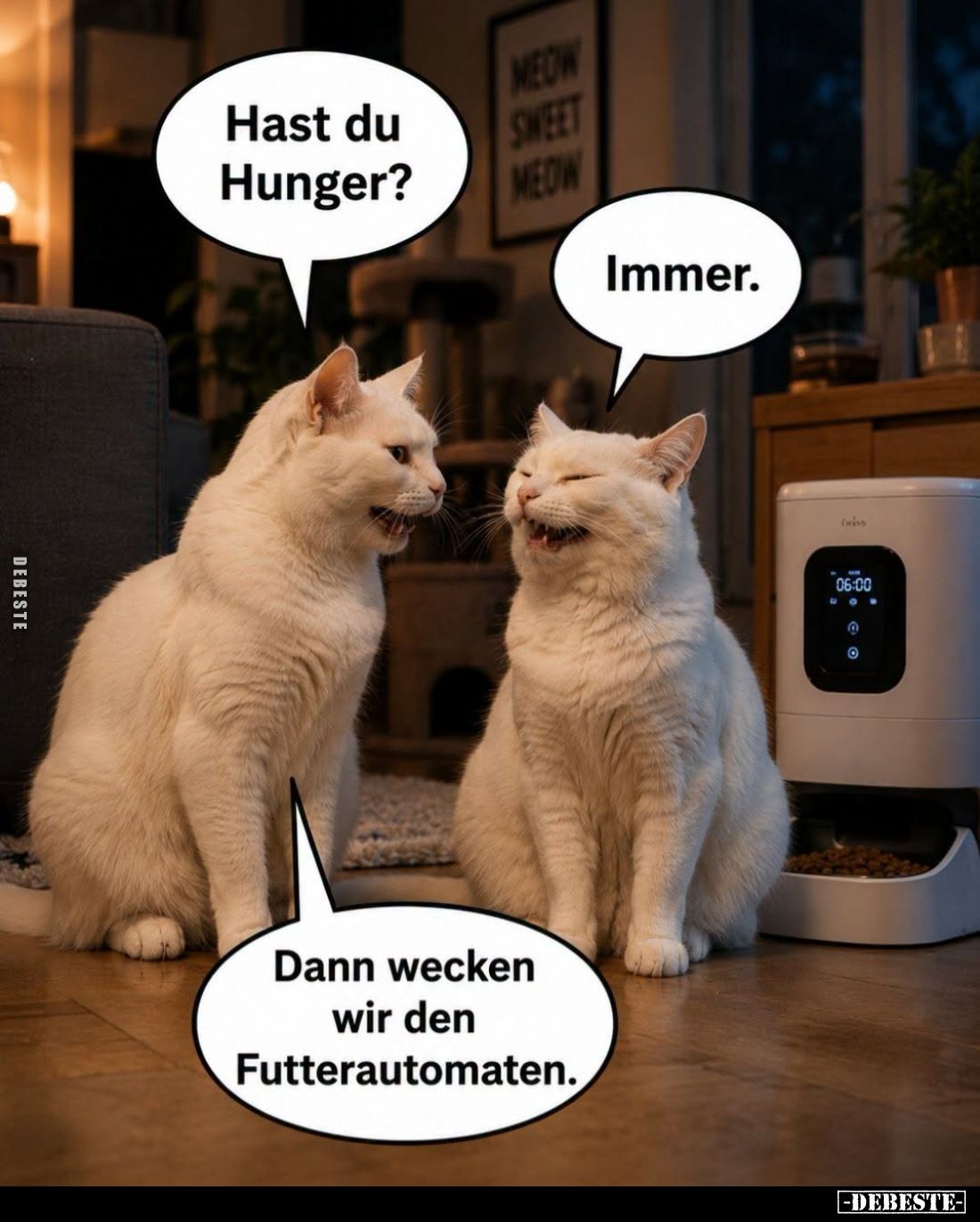Hast du Hunger?
-
Immer.
-
Dann wecken wir den Futterautomaten.