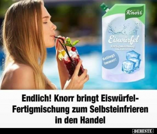 Endlich! Knorr bringt Eiswürfel- Fertigmischung.. - Lustige Bilder | DEBESTE.de
