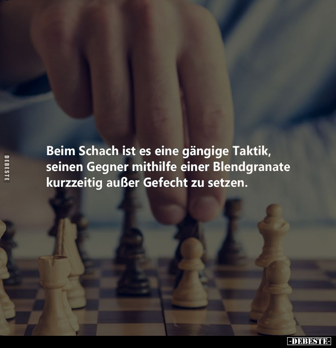 Beim Schach ist es eine gängige Taktik, seinen Gegner mithilfe einer Blendgranate kurzzeitig außer Gefecht zu setzen.