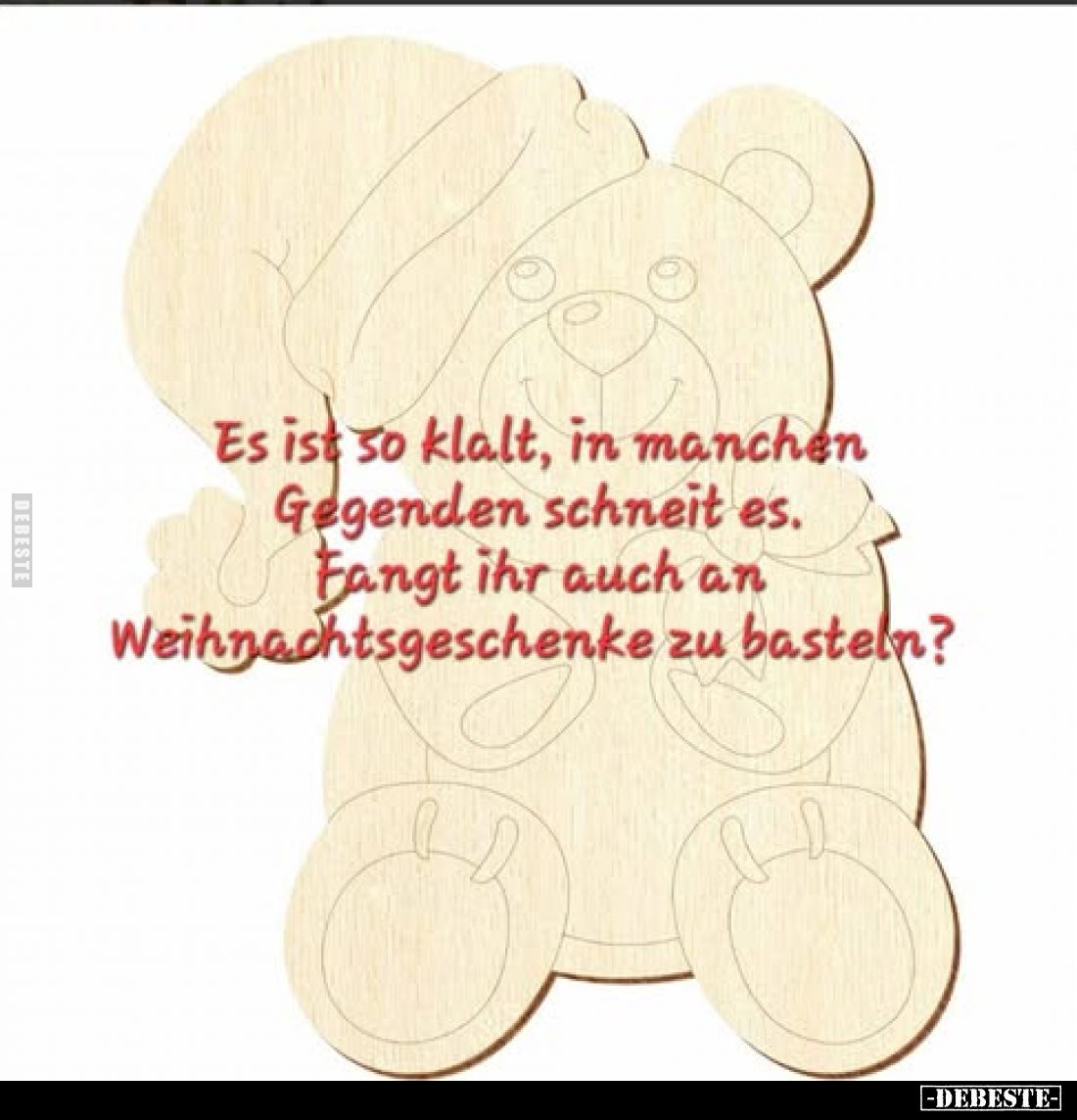 Es ist so kalt, in manchen Gegenden schneit es. Fangt ihr auch an Weihnachtsgeschenke zu basteln?