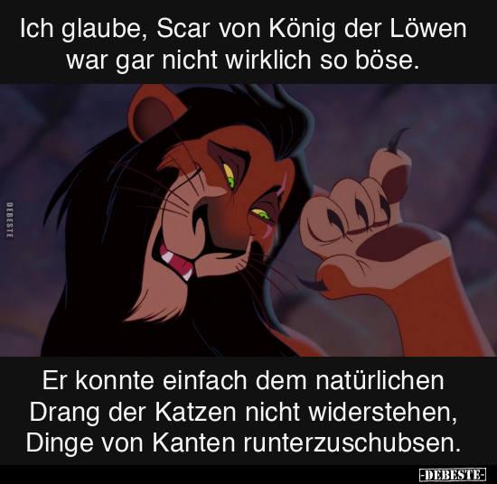 Ich glaube, Scar von König der Löwen war gar nicht wirklich.. - Lustige Bilder | DEBESTE.de