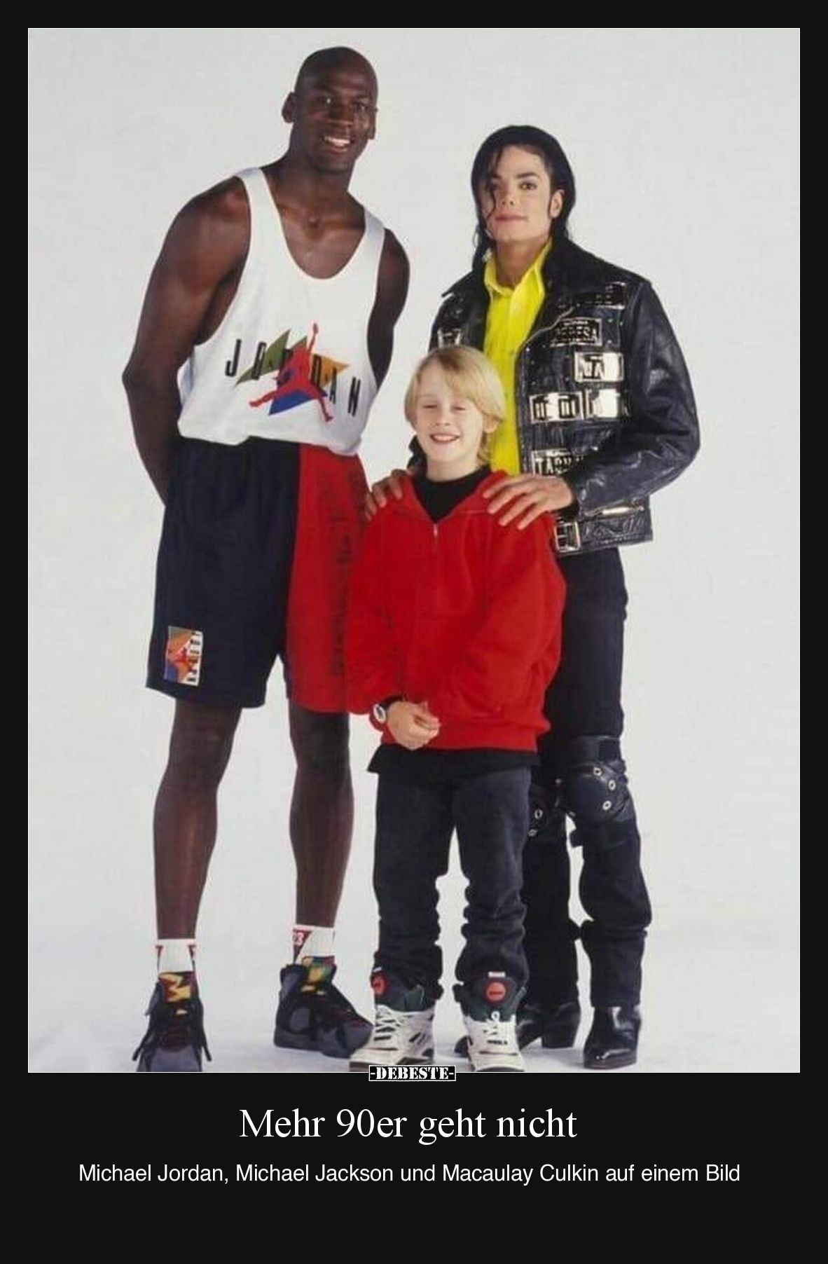 Mehr 90er geht nicht... Michael Jordan, Michael Jackson und Macaulay Culkin auf einem Bild
