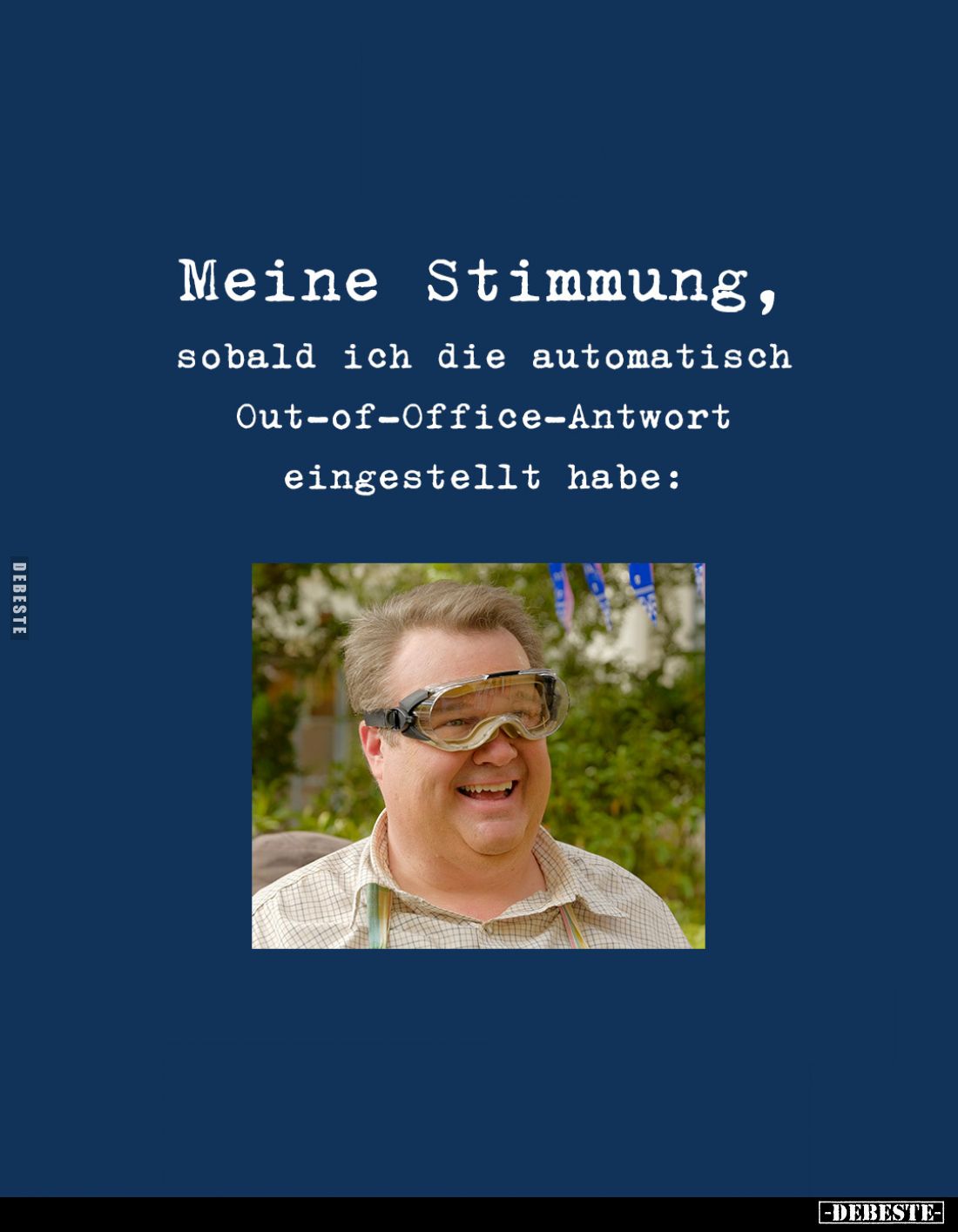 Meine Stimmung, sobald ich die automatisch Out-of-Office-Antwort eingestellt habe: