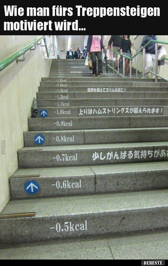 Wie man fürs Treppensteigen motiviert wird... - Lustige Bilder | DEBESTE.de