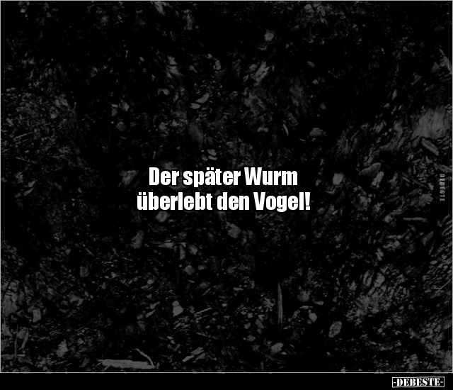 Der später Wurm überlebt den Vogel!.. - Lustige Bilder | DEBESTE.de