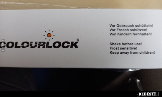 Vor Gebrauch schütteln! Vor Frosch schützen!..
