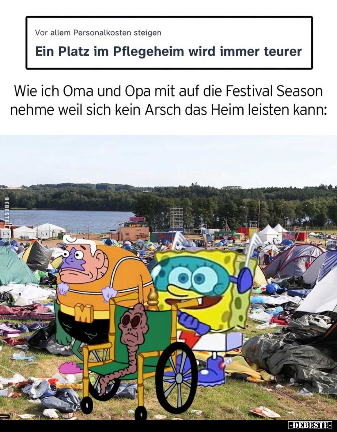 Vor allem Personalkosten steigen.
Ein Platz im Pflegeheim wird immer teurer.
Wie ich Oma und Opa mit auf die Festival Seaso...