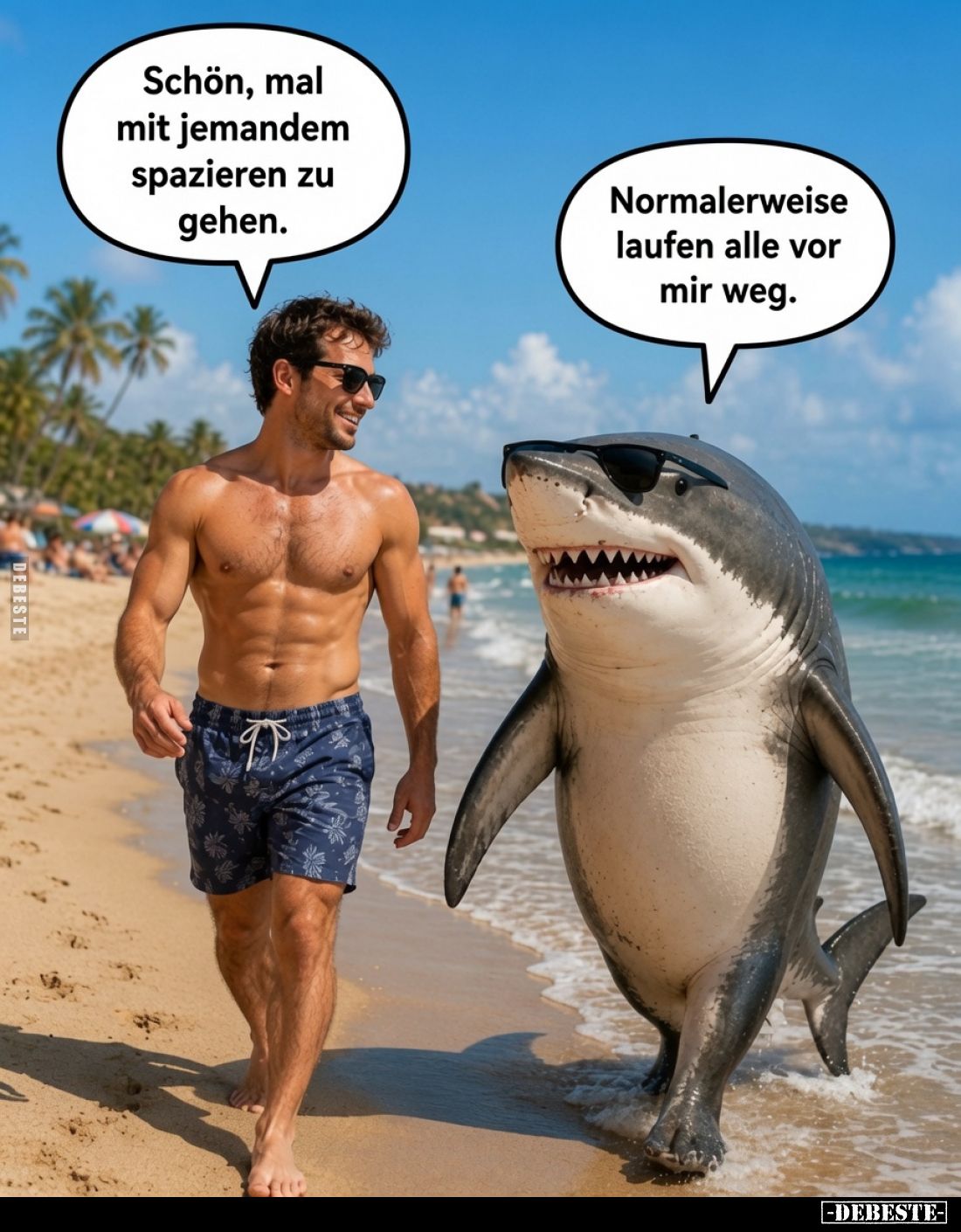 Schön, mal mit jemandem spazieren zu gehen. Normalerweise laufen alle vor mir weg.